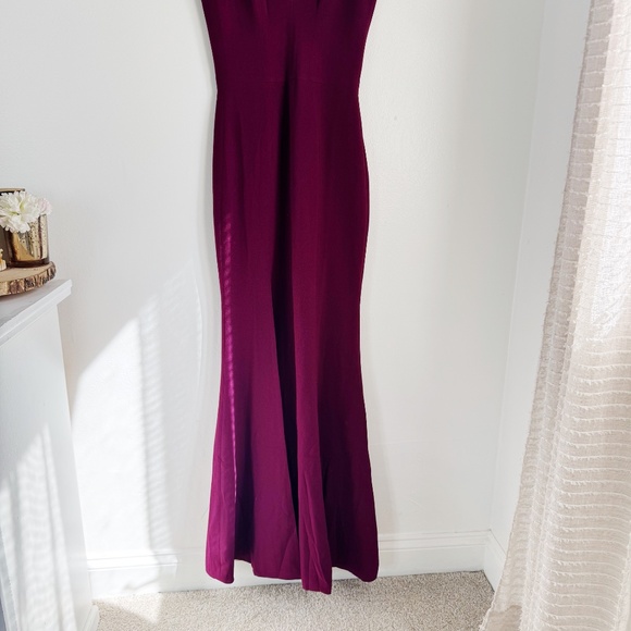 Dress The Population Iris Dark Magenta Gown Size XS Nwot - Picture 6 of 12